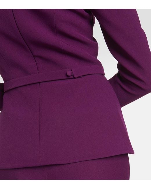 Safiyaa Purple Cutout Crepe Top