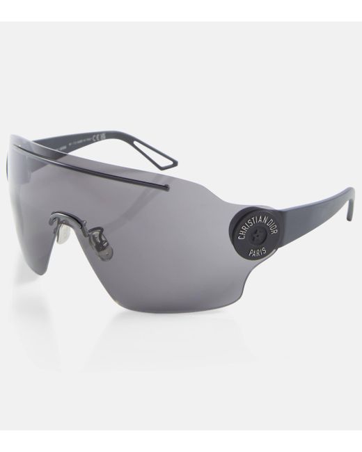 Dior Gray Diorpacific M1u Mask Sunglasses
