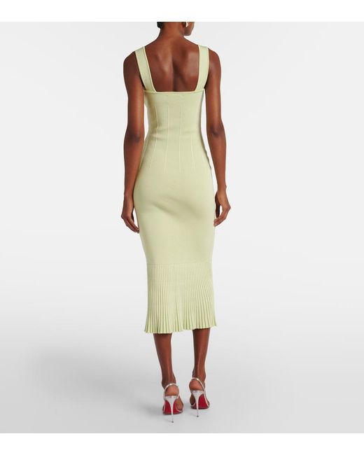 Galvan Yellow Atalanta Midi Dress