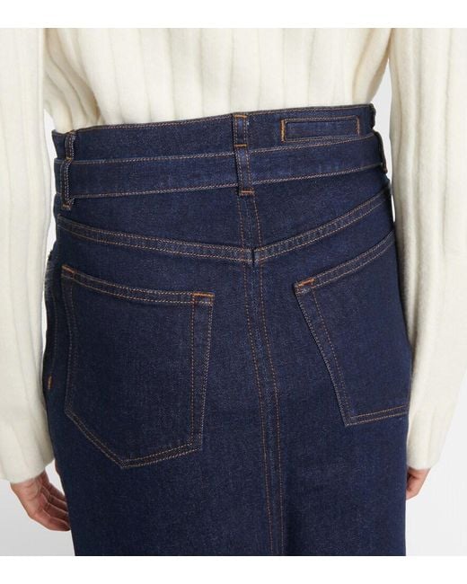 Proenza Schouler Blue Calder Denim Midi Skirt
