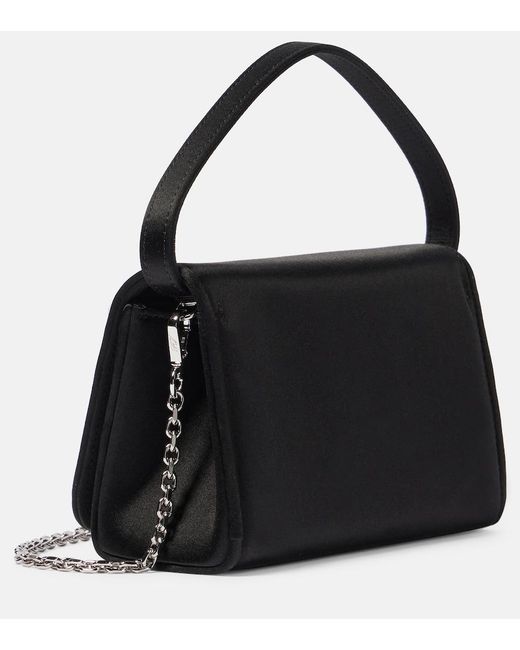 Roger Vivier Black Pilgrim Micro Embellished Satin Shoulder Bag