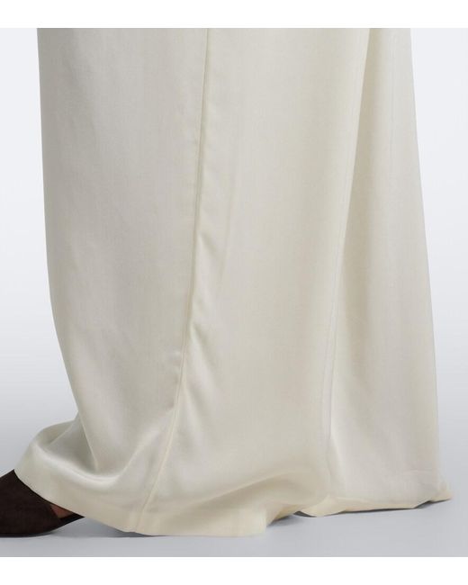 Alaïa White Crepe Wide-Leg Pants