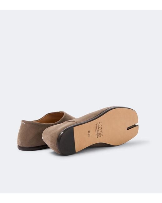 Maison Margiela Brown Tabi Suede Slip-Ons for men