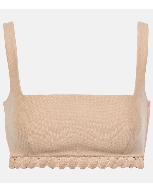 Top Cropped di Valentino in Natural