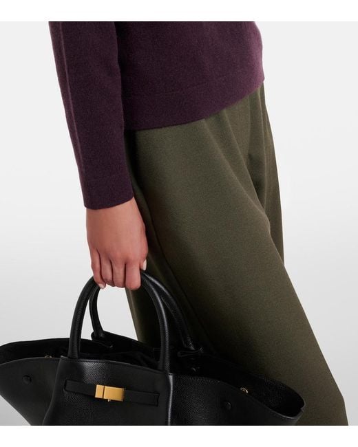 Jardin Des Orangers Purple Wool And Cashmere Polo Sweater