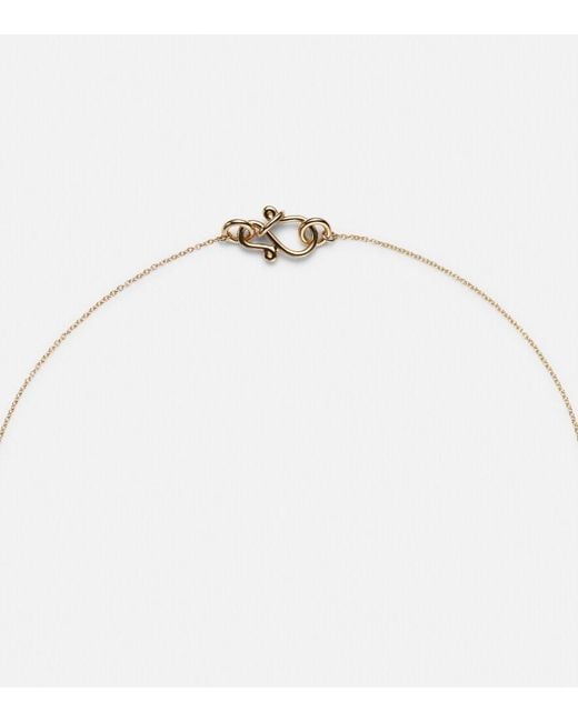 Sophie Bille Brahe White Soleil Simple 18Kt Necklace With Diamonds