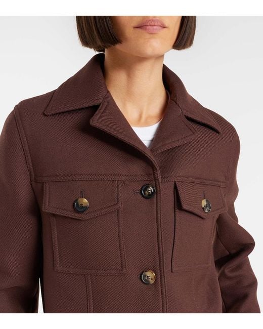 Loewe Brown Wool-Blend Twin-Pocket Jacket