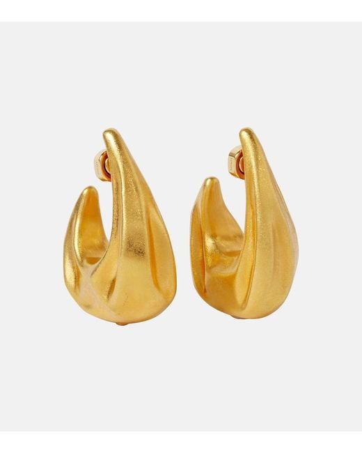 Pendientes De Aro Olivia Medium Chapados En Oro Khaite de color Yellow