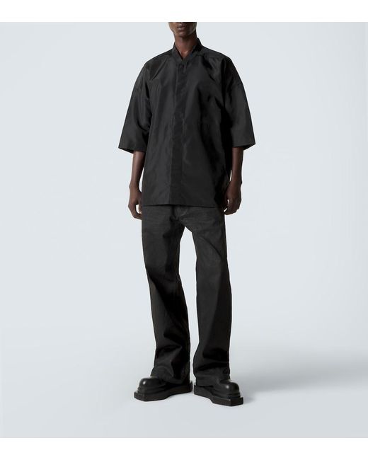 Rick Owens Black Jumbo Faun Oversized Shirt for men