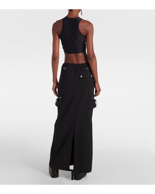 Coperni Black Cargo Maxi Skirt