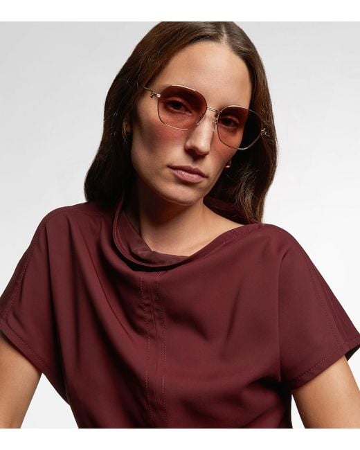 Cartier Pink Premiere De Cartier Oval Sunglasses