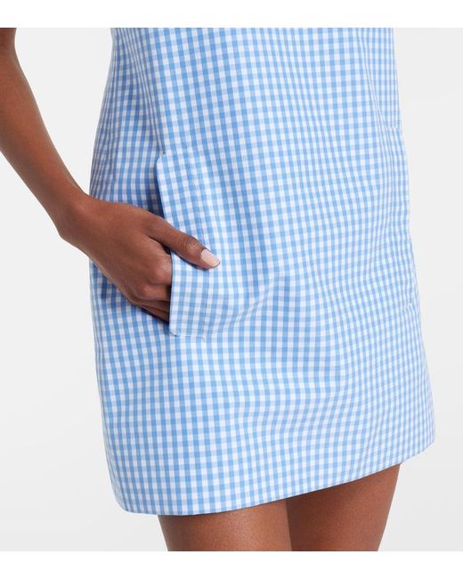 ShuShu/Tong Blue Gingham Cotton Minidress