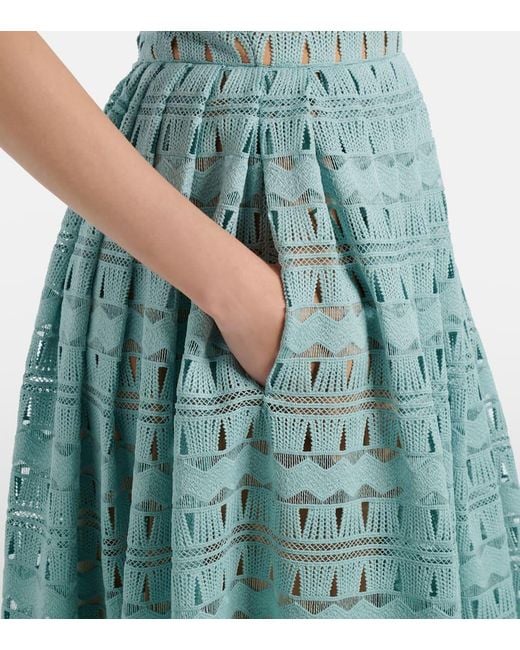 Elie Saab Blue Macrame Gown