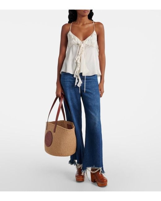 Chloé Brown Horse Medal Large Basket Bag
