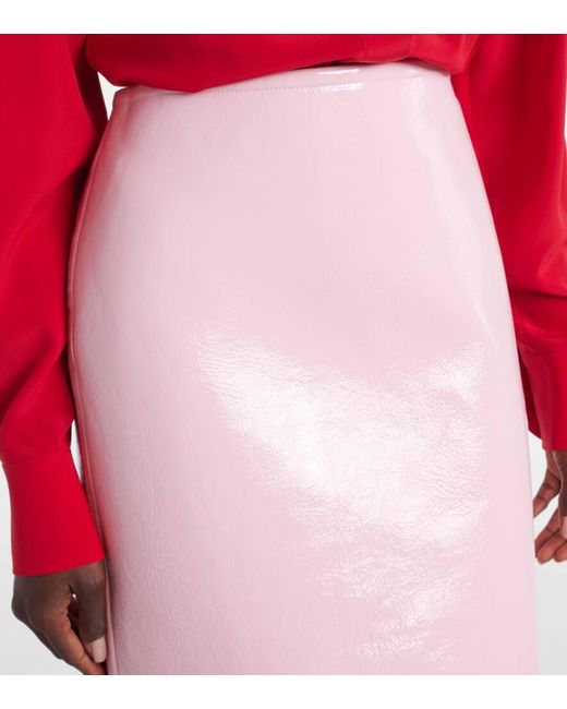 Gucci Pink Patent Leather Pencil Skirt
