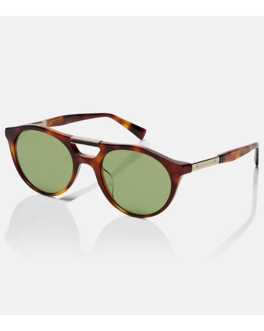 Brunello Cucinelli Brown Sartorial Sunset Round Sunglasses