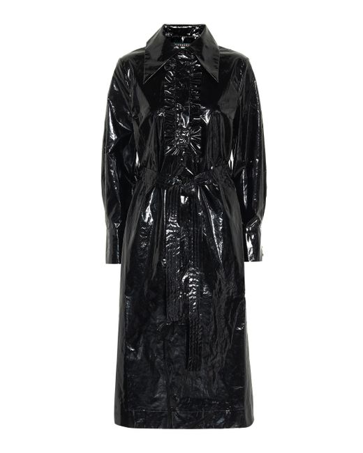 Robe chemise en vinyle AlexaChung en coloris Black