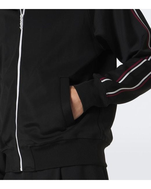 Saint Laurent Black Striped Track Jacket for men