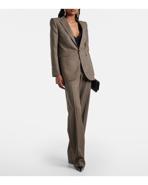 Saint Laurent Brown Wool Blazer