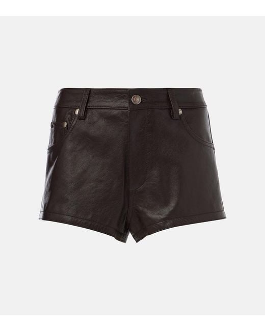 Tom Ford Black Leather Shorts