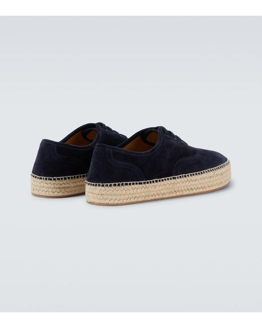 J.W. Anderson Blue Suede Espadrilles for men
