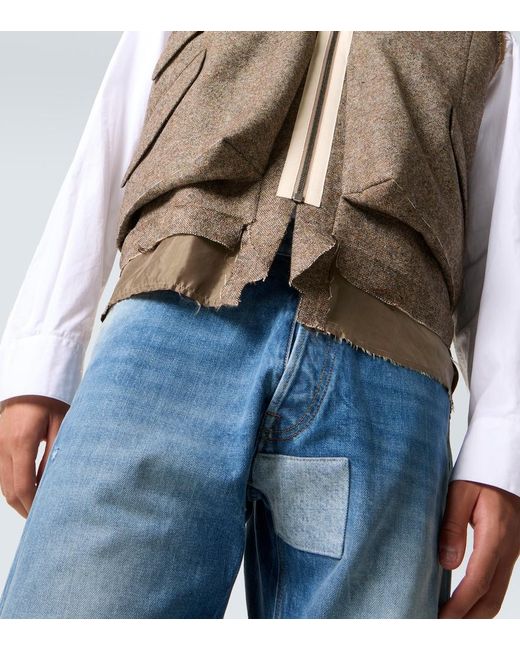 Maison Margiela Brown Wool Gilet for men