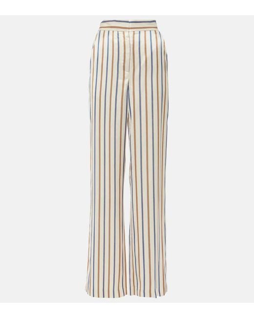 Pantalones Anchos Grigore De Sarga Veronica Beard de color White