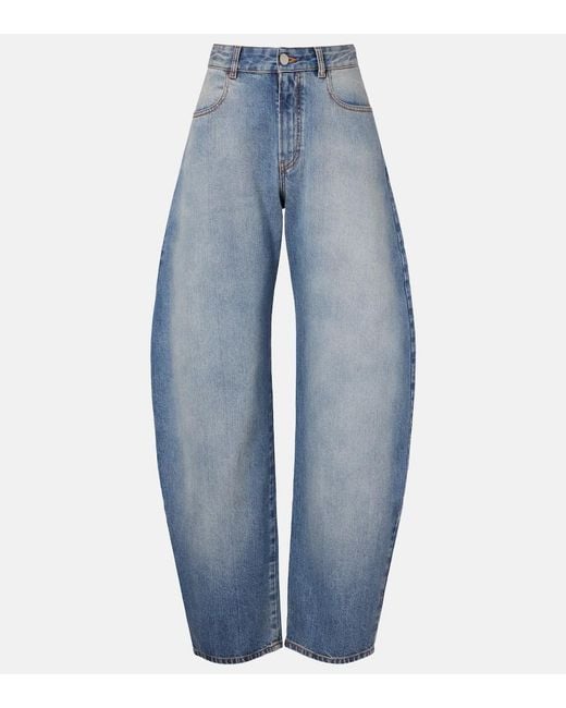 Alaïa Blue Barrel-Leg Jeans
