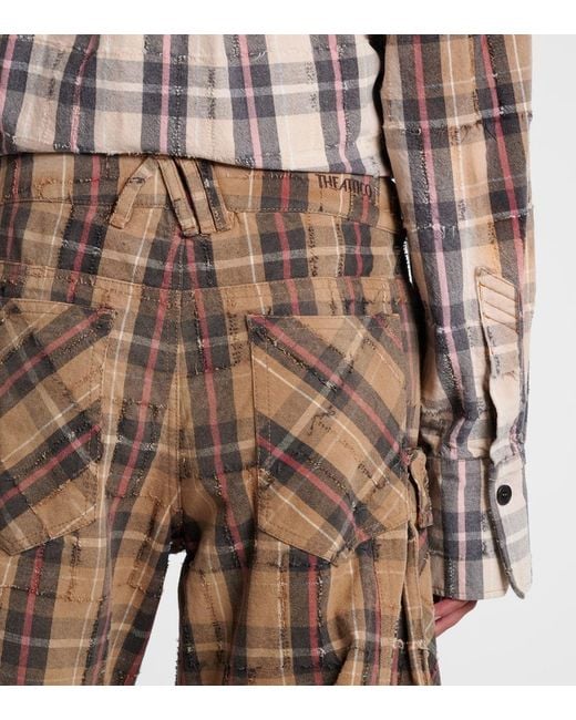 Pantalones Cargo De Franela De Algodon The Attico de color Natural