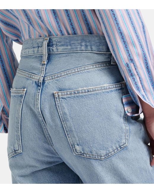 Agolde Blue 90's Pinch Waist Straight Jeans