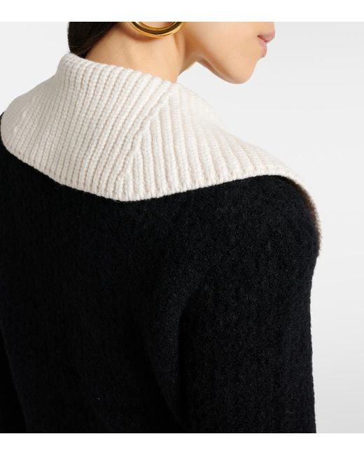 Self-Portrait Black Cropped Sweater