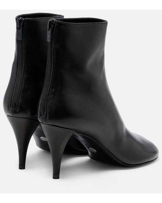 Proenza Schouler Black Glove 80 Leather Ankle Boots