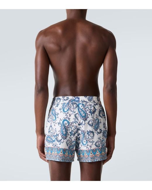 Etro Bedruckte Badehose in Blue für Herren