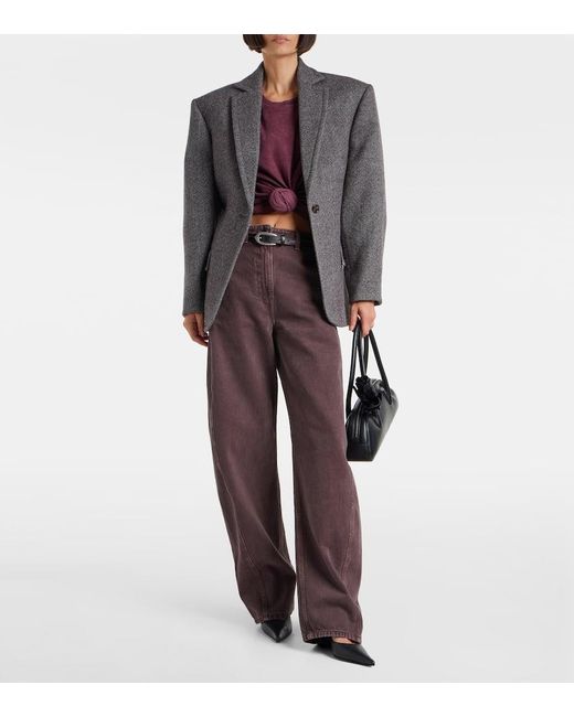 Magda Butrym Gray Wool-Blend Blazer