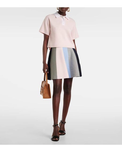 J.W. Anderson Blue Minirock Aus Baumwolle Und Kaschmir