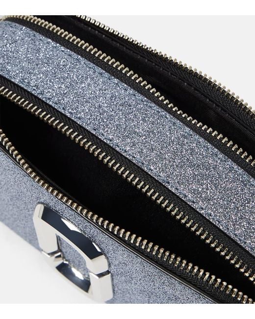 Borsa a tracolla The Snapshot con glitter di Marc Jacobs in Gray