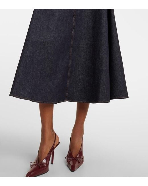 Jacquemus Blue Midirock Triangle De-Nimes Aus Denim