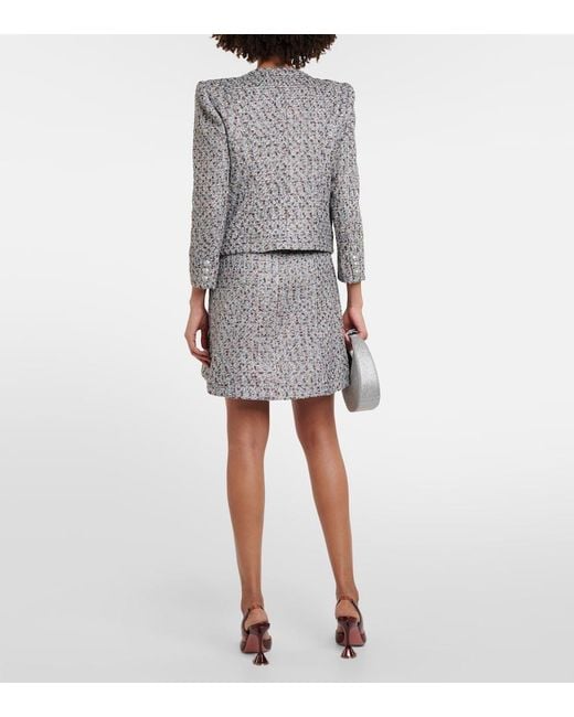 Veronica Beard Gray Ferazia Metallic Tweed Jacket
