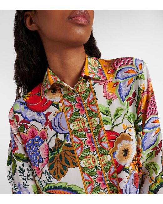 Etro Multicolor Printed Silk Shirt
