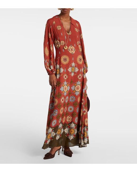 LaDoubleJ Red Bedrucktes Maxikleid Diva