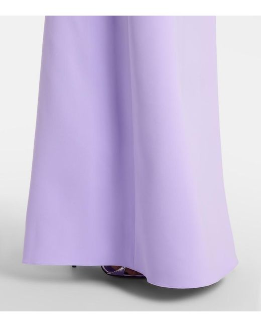Carolina Herrera Purple Sequined Crepe Gown