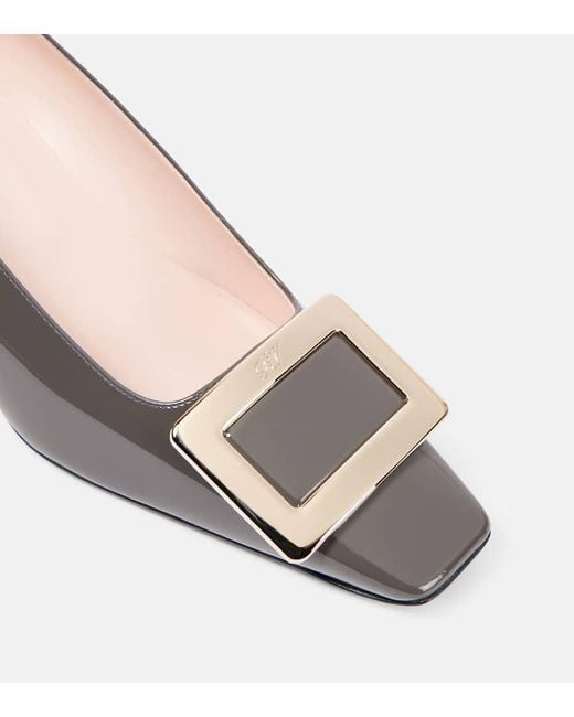 Roger Vivier Gray Pumps Belle Vivier 45 Aus Lackleder