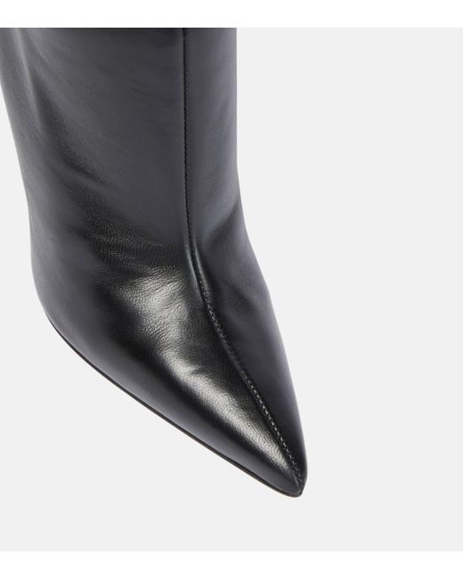 Paris Texas Black Lidia Leather Knee-high Boots