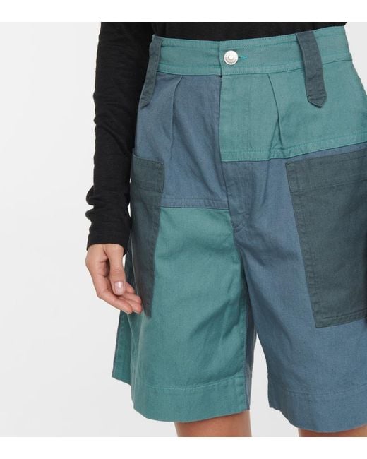 Isabel Marant Multicolor Kalerna Cotton And Linen Shorts