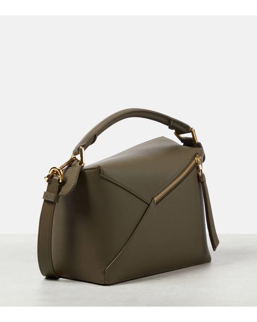 Loewe Metallic Tote Puzzle Small Aus Leder