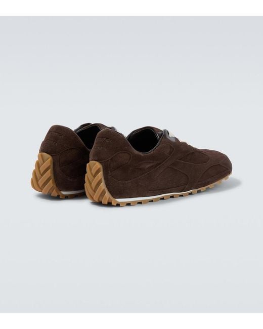 Bottega Veneta Brown Orbit Flash Suede Sneakers for men