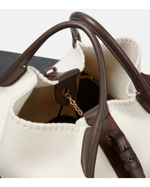 Loro Piana Natural Bale Large Cashmere Bucket Bag