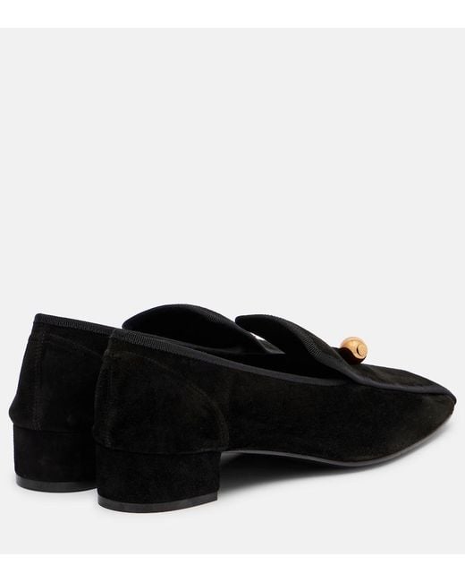 Herbert Levine Black Showtime Suede Loafer Pumps