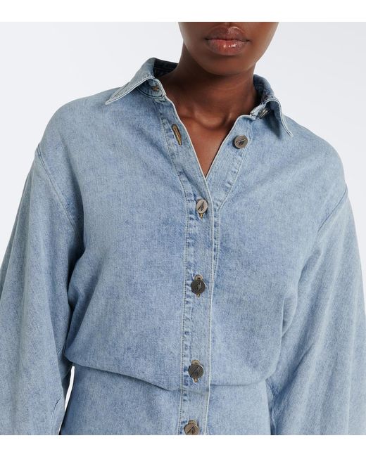 The Attico Blue Denim Minidress