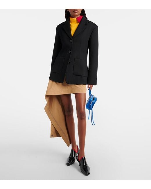 Loewe Yellow Double L Ribbed-Knit Top